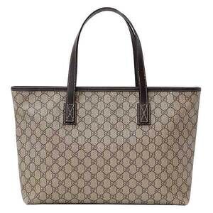 Gucci Bag Commuter Black Brown School Tote Leather Supreme GG